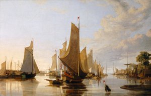 Yarmouth Water Frolic, 1821 dolayları (tuval üzerine yağlıboya) by John & John Berney (1794 1842) Crome