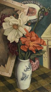 Dahlias ile Natürmort by John Joseph Wardell Power