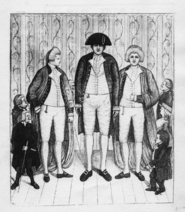 Bir grup seyirciyle Üç Dev, 1784 by John Kay