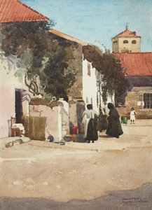 Segovia Avlusu (sulu boya) by John Keppie