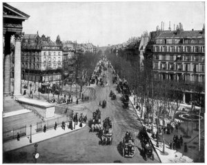Boulevard de la Madeleine, Paris, 19. yüzyıl sonu