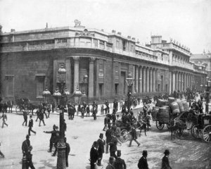 İngiltere Bankası, Londra, 19. yüzyılın sonlarında.