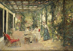 terasta kahvaltı by John Lavery