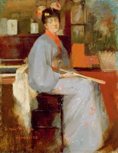 Japon Elbiseli Kadın, 1883 by John Lavery