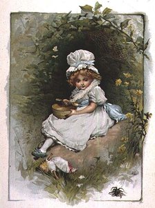 Küçük Bayan Muffet, resimli çocuk tekerlemeleri kitabından by John Lawson