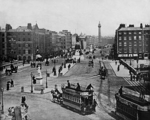 Sackville Caddesi Dublin, İrlanda, c. 1900 (s/b fotoğraf)
