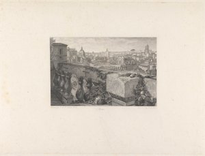 Farnese Bahçeleri'nden Roma by John Le Keux