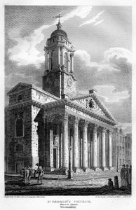St Georges Kilisesi, Hanover Meydanı, Westminster, Londra, 1810.