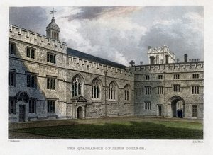 İsa Koleji Dörtgeni, Oxford Üniversitesi, c1830s.