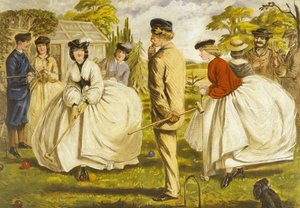 İki veya Daha Fazlası İçin Güzel Bir Oyun (tuval üzerine yağlı boya) by John Leech