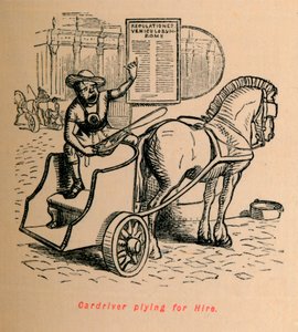 Kiralık cardriver, 1852 by John Leech