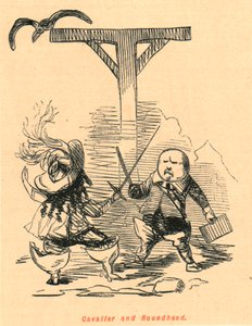 Cavalier ve Roundhead, 1897. by John Leech
