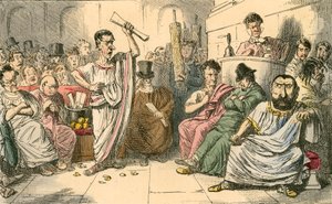 Cicero denouncing Cataline by John Leech
