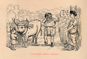 Cincinnatus Diktatör seçildi, 1852 by John Leech