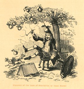Yerçekimi Kanunlarının Isaac Newton tarafından keşfi, 1897. by John Leech