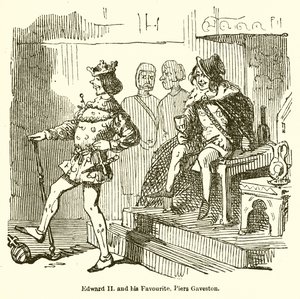 Edward II and his Favourite, Piers Gaveston  by John Leech