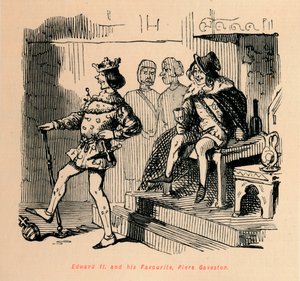 Edward II. ve Favorisi, Piers Gaveston, c1860, c1860 by John Leech