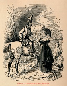 Edward IV, Elizabeth Woodville ile tanışıyor, c1860, c1860. by John Leech