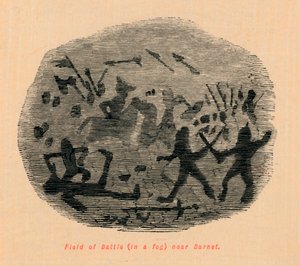 Barnet yakınlarındaki bir siste Savaş Alanı, by John Leech
