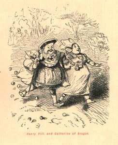 Henry VIII. ve Aragonlu Catherine, 1897. by John Leech