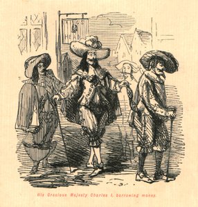 Majesteleri I. Charles, borç para alıyor, 1897. by John Leech