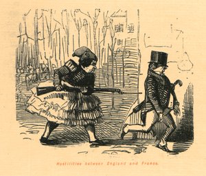 İngiltere ve Fransa arasındaki düşmanlıklar, 1897. by John Leech