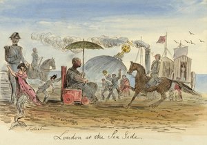 London at the Sea Side, pub.1844 by John Leech