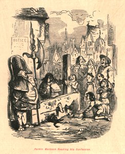 Perkin Warbeck İtirafını Okurken, 1897. by John Leech