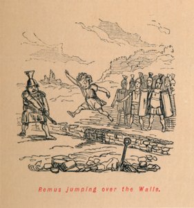 Remus, Duvarların Üzerinden Atlarken, 1852 by John Leech