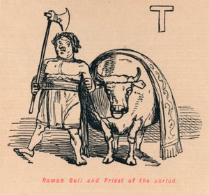 Dönemin Roman Boğası ve Rahibi, 1852 by John Leech