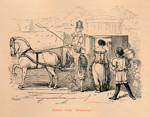 Roman Hanım Alışverişi, 1852 by John Leech