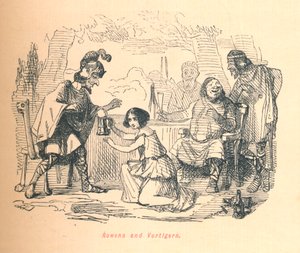 Rowena ve Vortigern, c1860, c1860. by John Leech