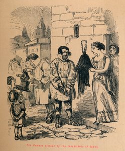 Capua sakinlerinin giydirdiği Romalılar, 1852 by John Leech