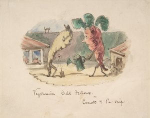 Vejetaryen Odd Fellows: veya, Carrott ve Pa-Snip, 1837-64. by John Leech