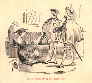 Wolsey, Büyük Mührü teslim ederken, 1897. by John Leech