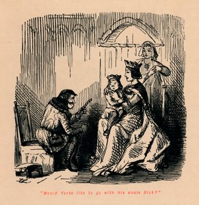 Yorke amcası Dick ile gitmek ister mi? by John Leech