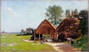 Yıkama Yeri, Normandiya, c.1918 by John Leslie Thomson