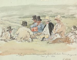 Porchester Terrace'daki Tarladaki Biçme Makineleri, Bayswater, 9 Haziran 1830 by John Linnell
