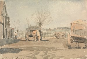 çiftlik avlusu by John Linnell