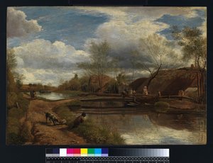 The River Kennet, Newbury yakınlarında, 1815 (panel üzerine yerleştirilmiş tuval üzerine yağlı boya) by John Linnell