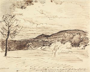 Bay Sheppard'ın Penceresinden Görünüm, The Ridge, Gloucestershire by John Linnell