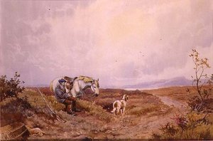 Çekim sonrası dinlenme (kağıt üzerine sulu boya) by John Maclaren Barclay