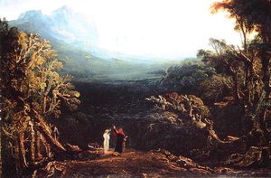 Edwin ve Angelina veya The Hermit (tuval üzerine yağlı boya) by John Martin