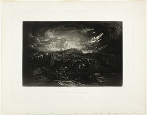 İncil Çizimlerinden Eriha Duvarlarının Yıkılışı by John Martin
