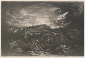 Jericho duvarlarının yıkılması by John Martin