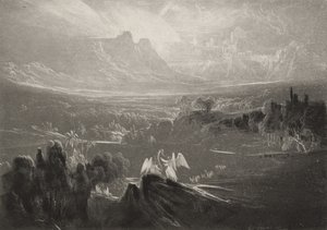 Cennet-Mutluluk Nehirleri ..., c.1827 (mezzotint) by John Martin