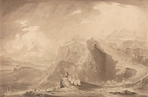 Joshua, Güneşe Hareketsiz Durmasını Emrediyor by John Martin