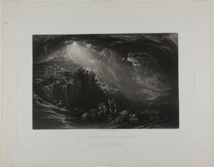 Joshua, İncil'deki Çizimlerden Güneşe Hareketsiz Kalmasını Emrediyor by John Martin