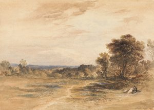 Kur Yapan Çift ile Manzara by John Martin