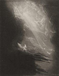Şeytan Cennete Yükselişi Görüntülerken, 1827 dolayları (mezzotint)